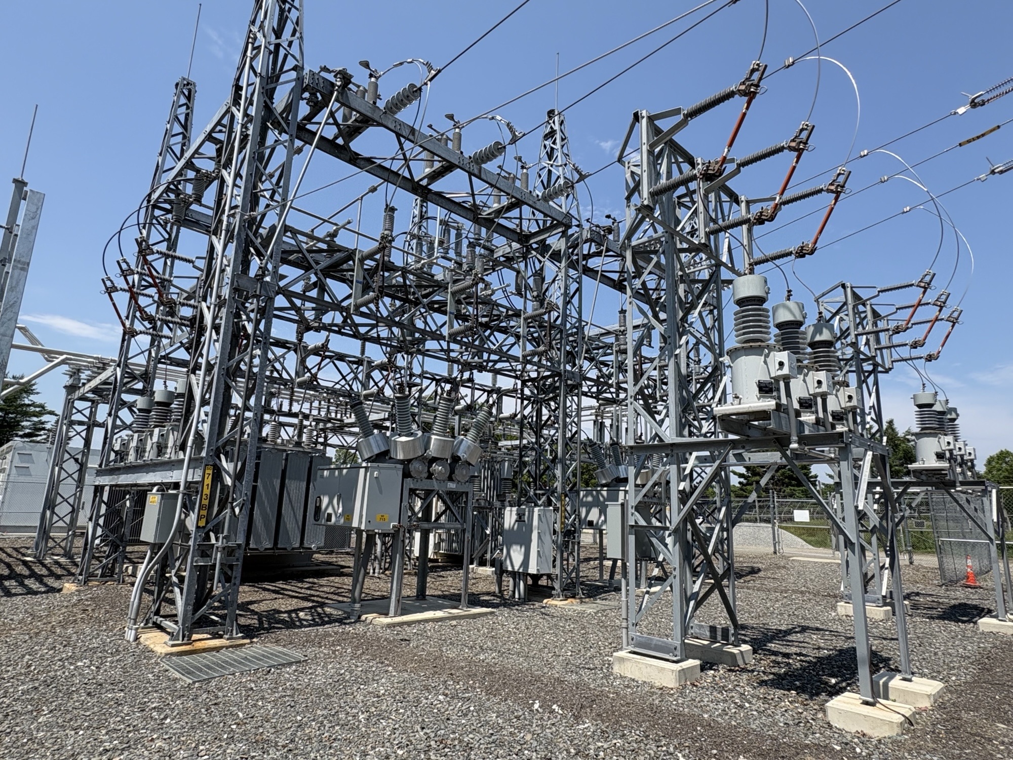 A partial view of the upgraded substation.