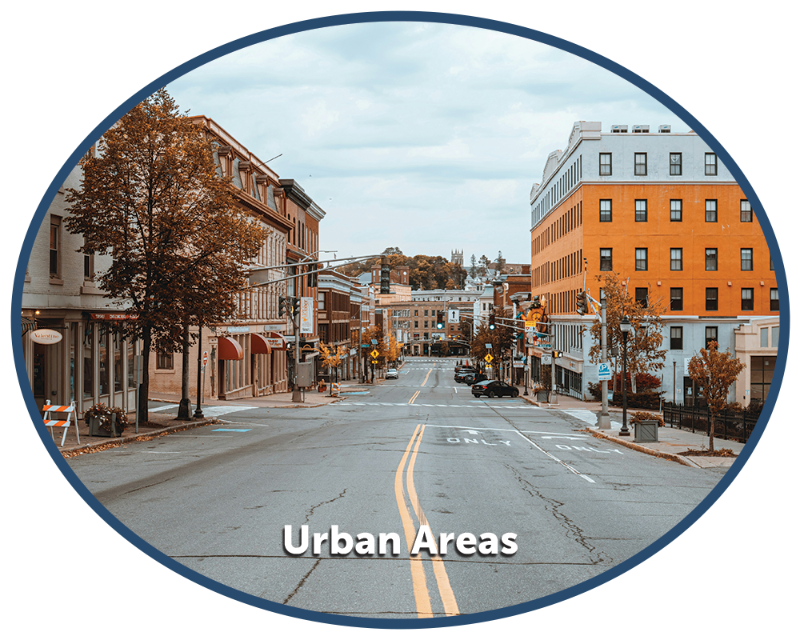 urban areas graphic